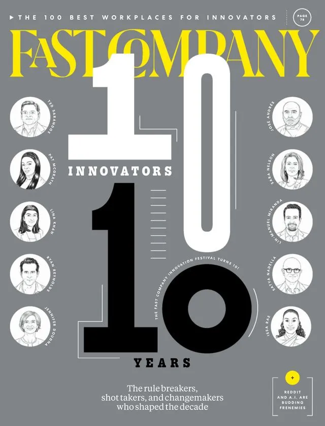 Fast Company Magazine Releases "100 Best Workplaces for Innovators"