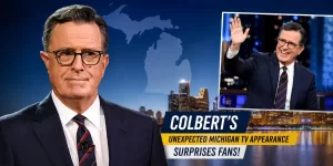 Read more about the article Stephen Colbert’s Unexpected Michigan TV Appearance Surprises Fans